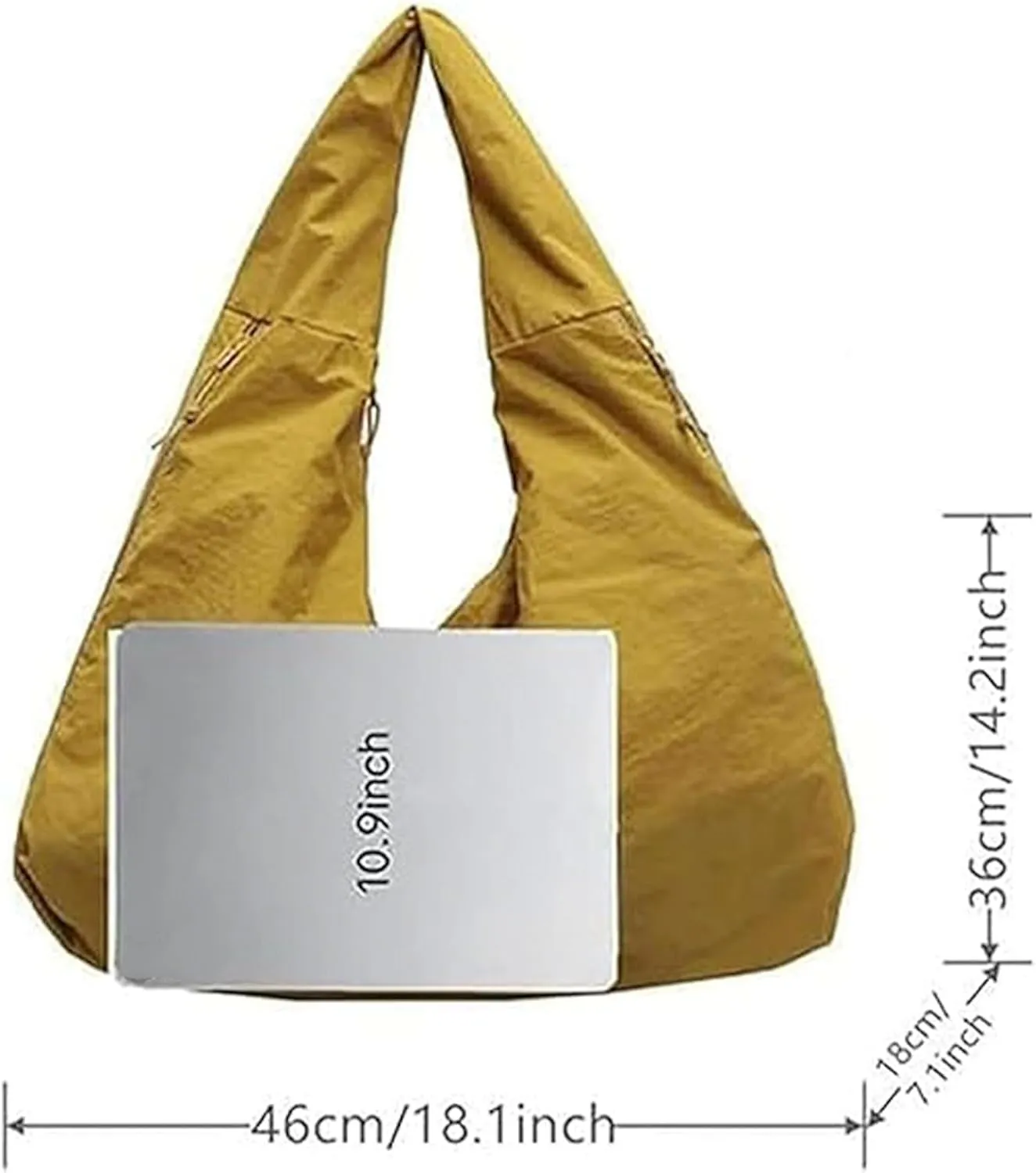 Women's Solid Color Textured Draped Tote Bag, Big Capacity Minimalist Versatile Shoulder Bag,New and Versatile