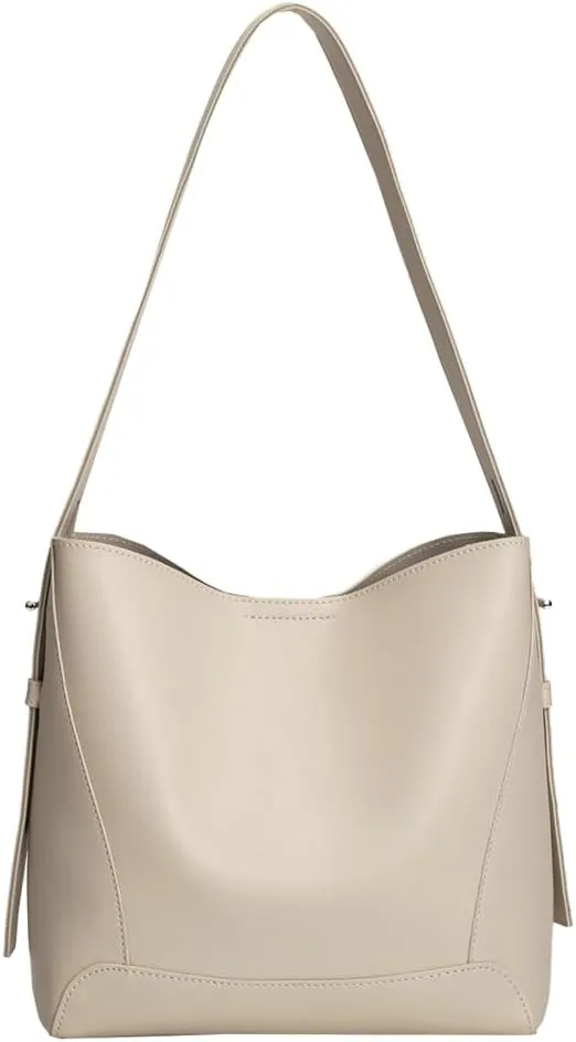 Women's Trendy Tote Bag Vegan Leather Shoulder Crossbody Purse Large Bucket Handbag Soft Top Handle Satchel