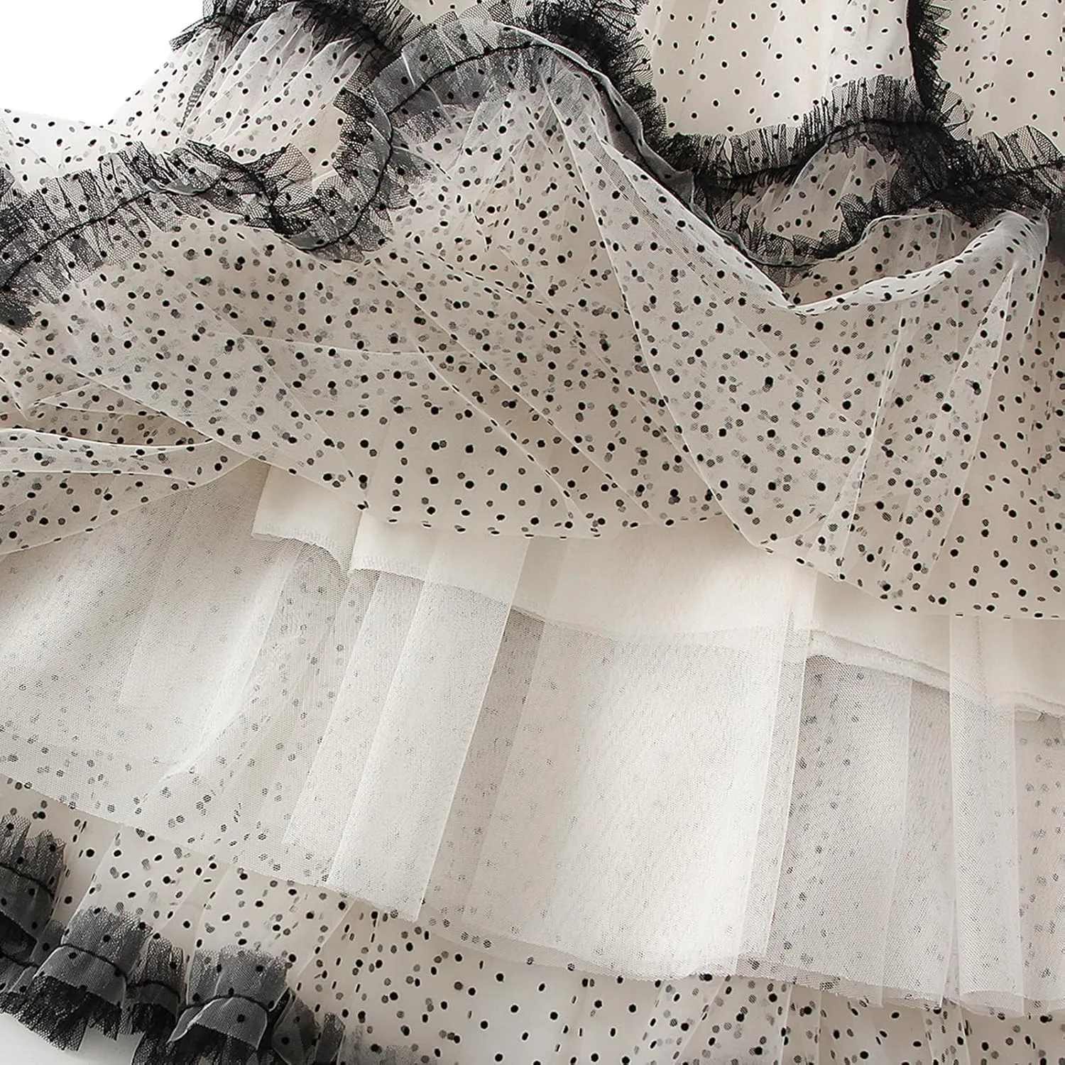 Women's Tulle Midi Skirt Elastic High Waist Layered Pleated Mesh Flowy A-Line Prom Party Long Tutu Skirts