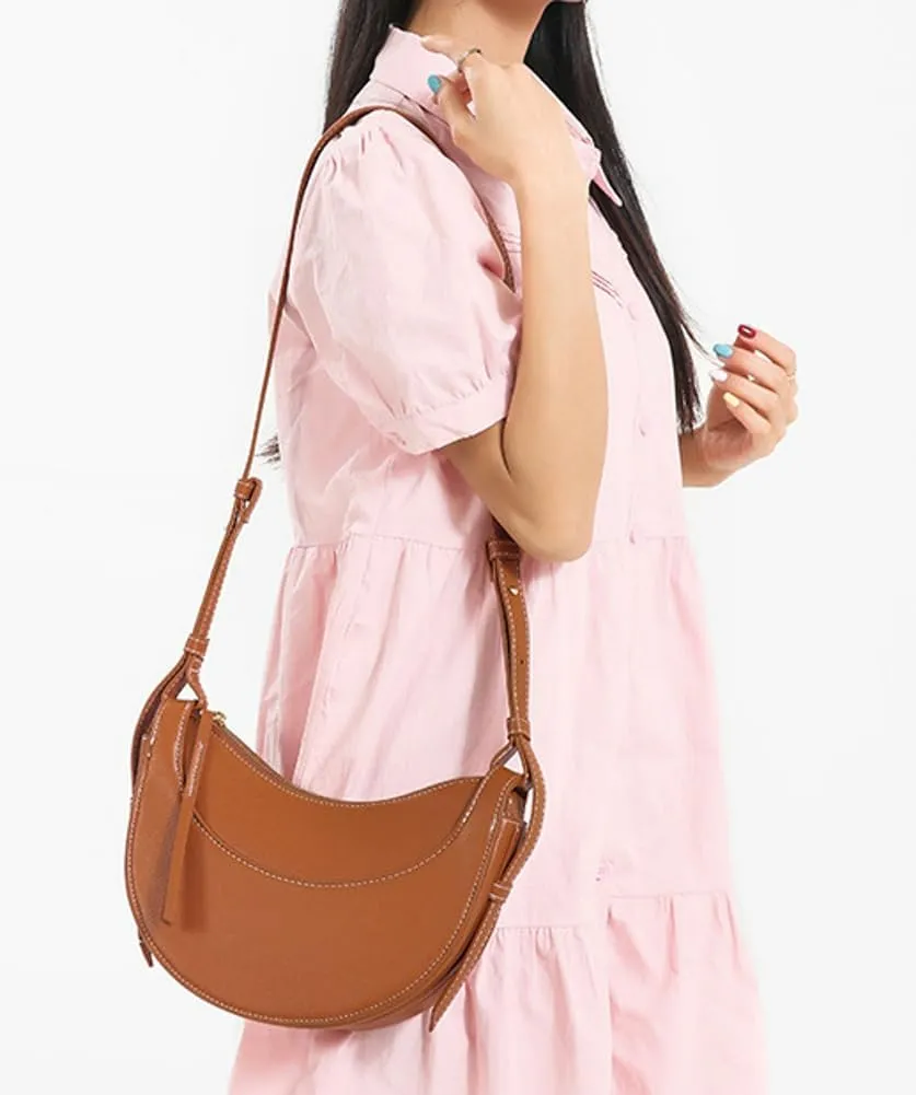 Women's Vegan Leather Shoulder Crossbody Bag Fashion Crescent Hobo Bag Dumpling Designer Clutch Purse Satchel