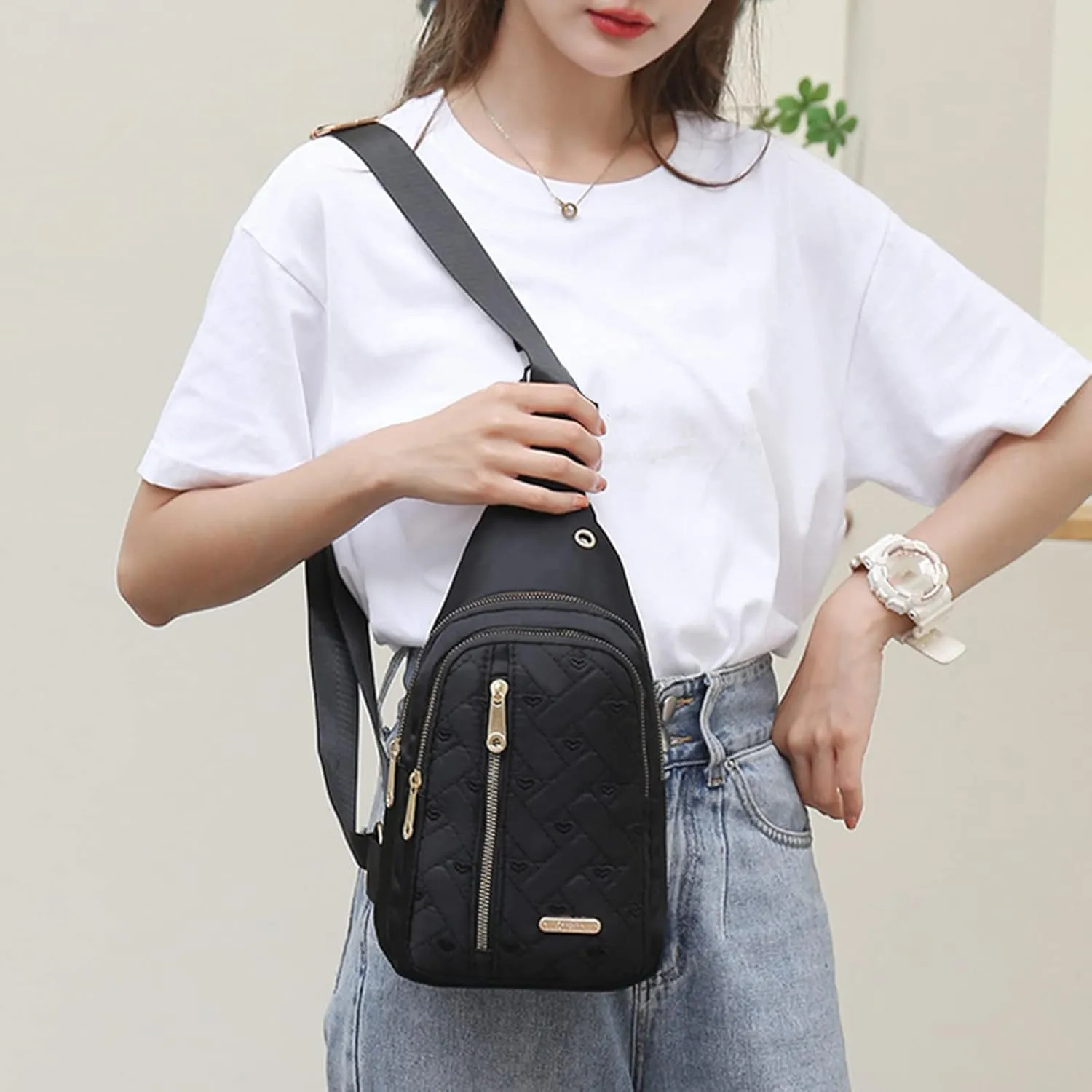 Women's Waterproof Crossbody Purses Stadium Approved with Front Pocket for Concerts Mens Everyday Bag