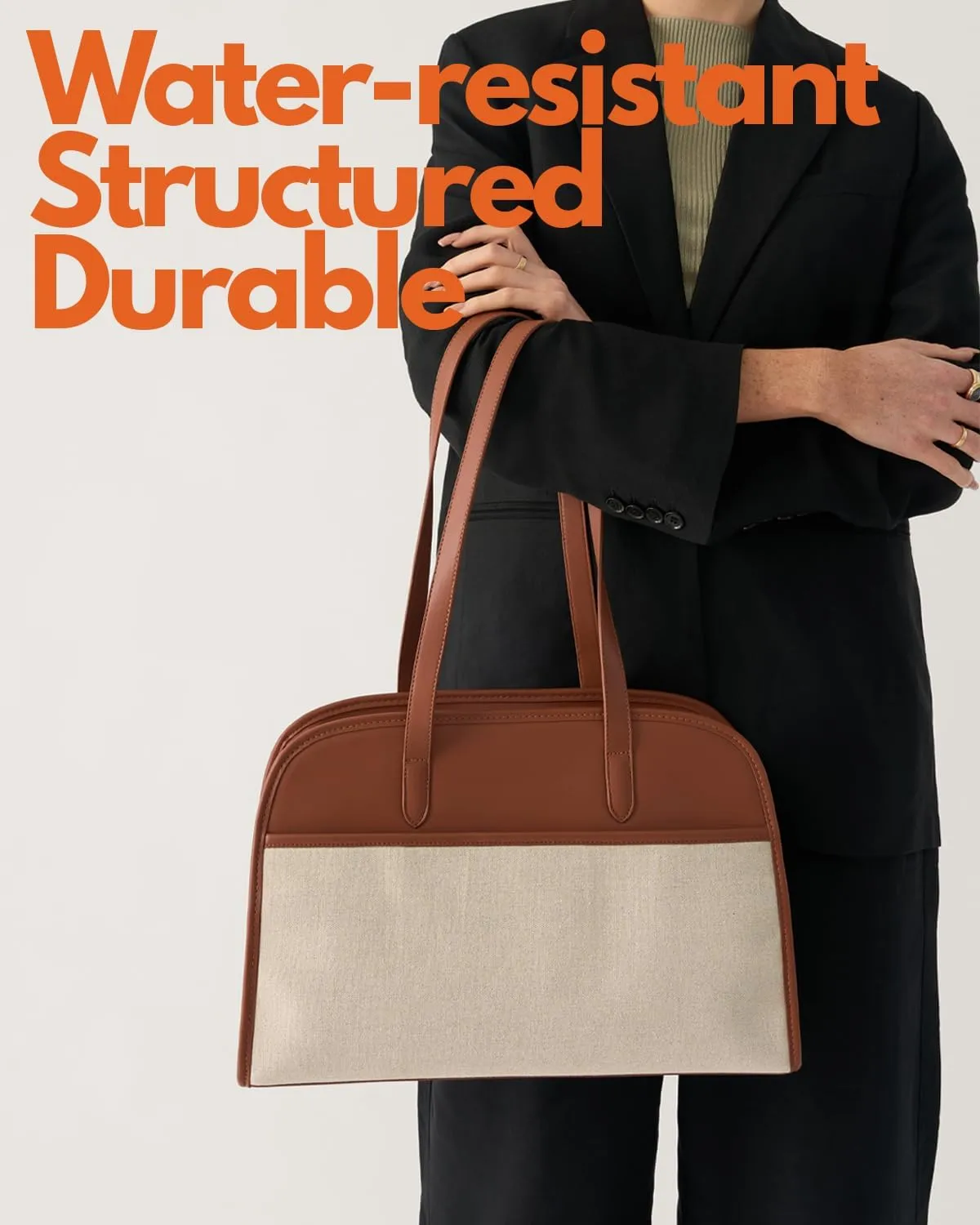 Work Tote Bags for Women 15.6 Inch - Laptop Tote Bag with Zip Compartments - Briefcase for Women Professional for Computer