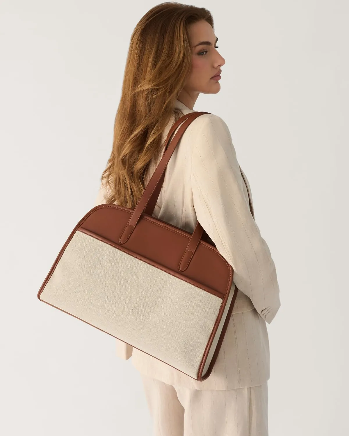 Work Tote Bags for Women 15.6 Inch - Laptop Tote Bag with Zip Compartments - Briefcase for Women Professional for Computer