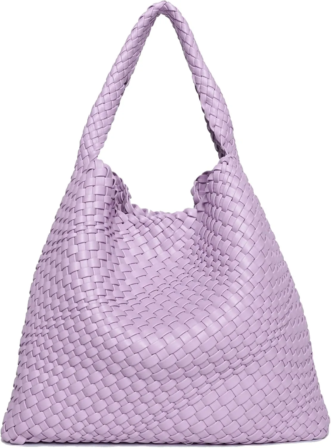 Woven Bag Purses and Handbags for Women, PU Leather Shoulder Bags Top-Handle Bags With Purses