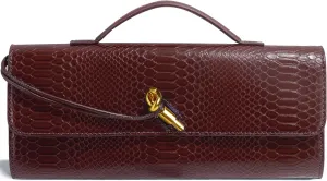 Woven Clutch Purses for Women, Formal Satchel Leather Evening Bag Shoulder Handbag