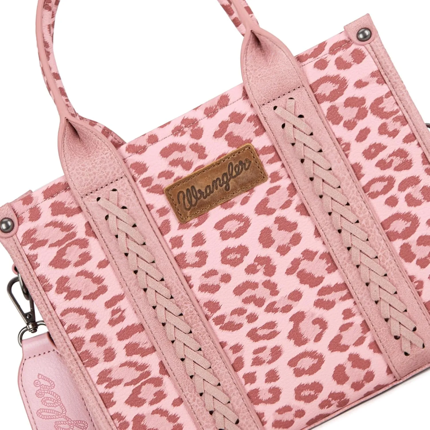 Wrangler Cow Print Tote Bag for Women Western Purse Boho Top Handle Satchel Handbag with Signature Strap