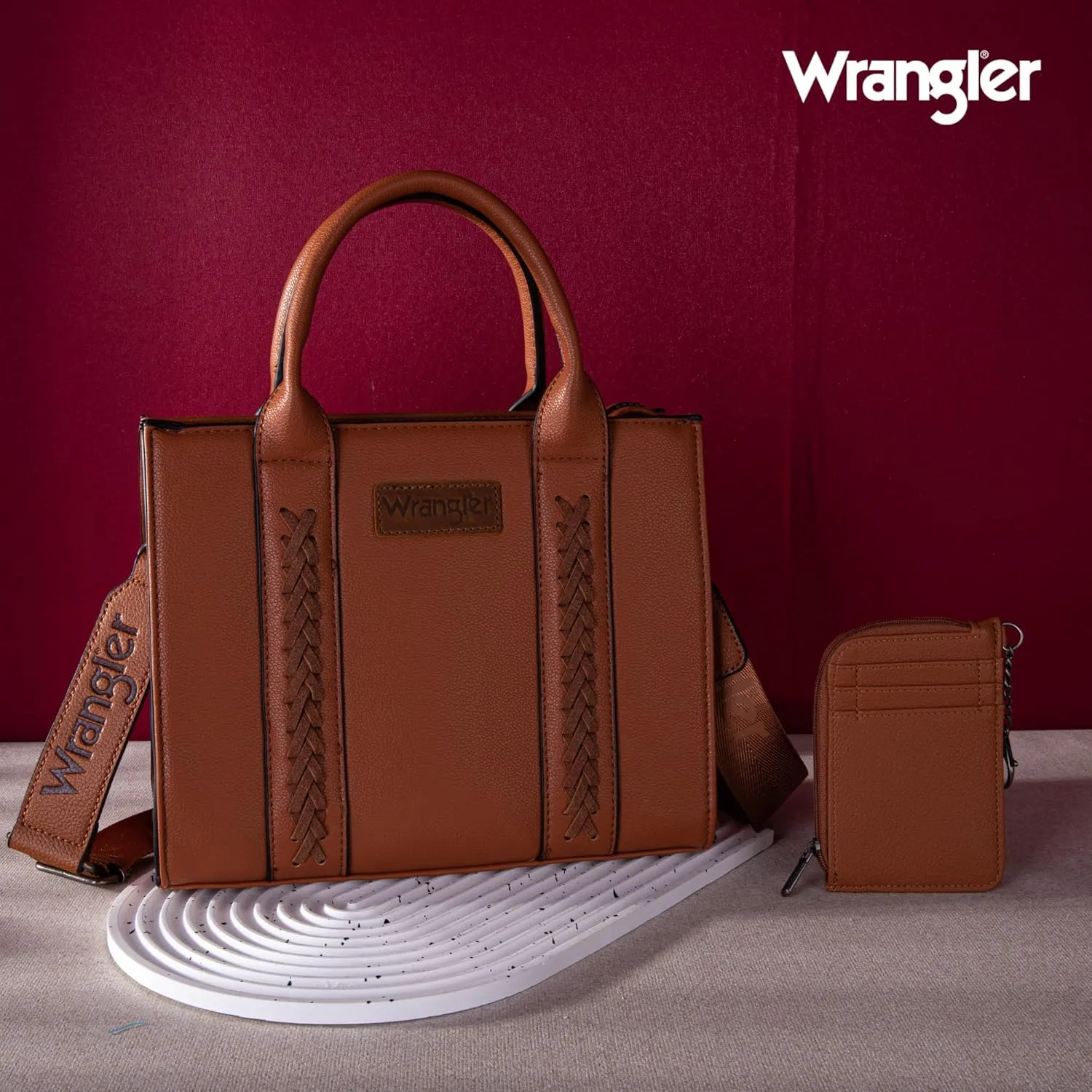 Wrangler Purse Medium Tote Bags for Women with Card Holder Wallet Satchel Top-handle Handbags