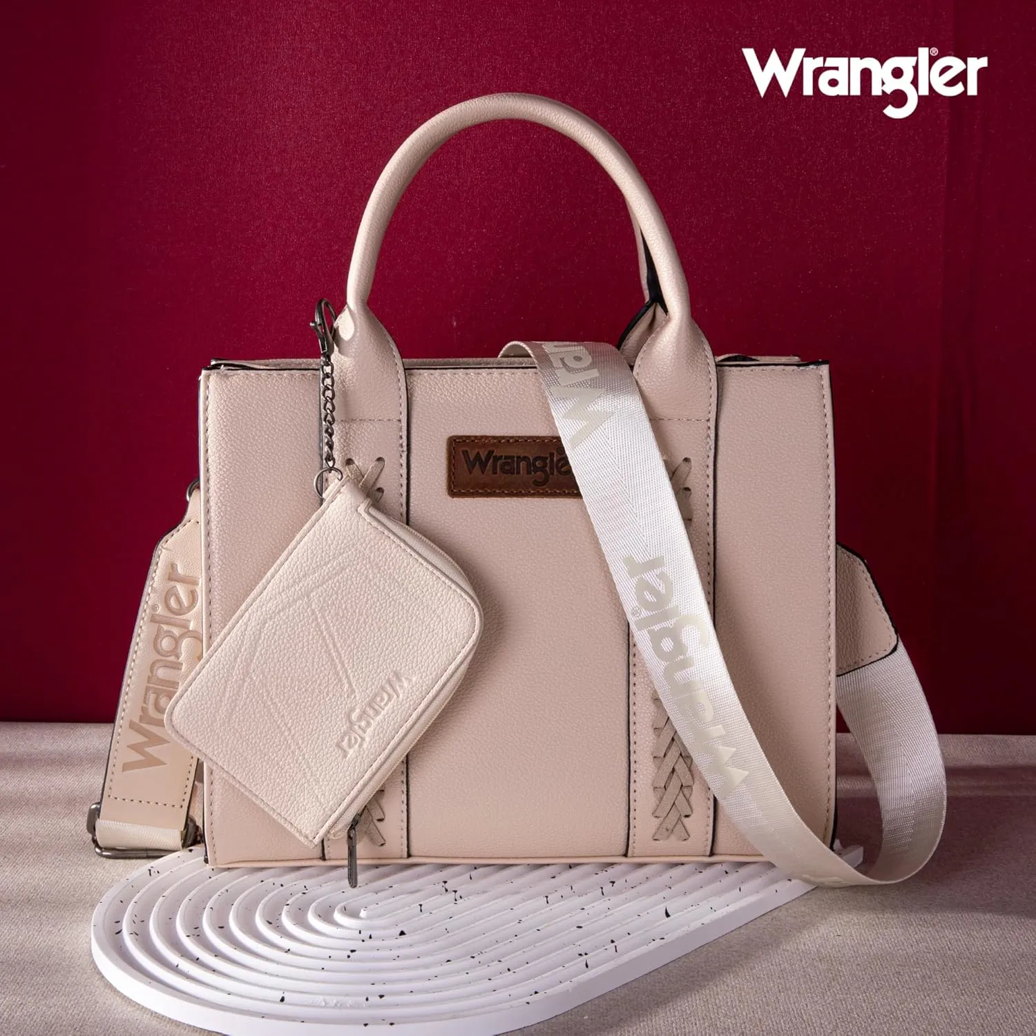 Wrangler Purse Medium Tote Bags for Women with Card Holder Wallet Satchel Top-handle Handbags