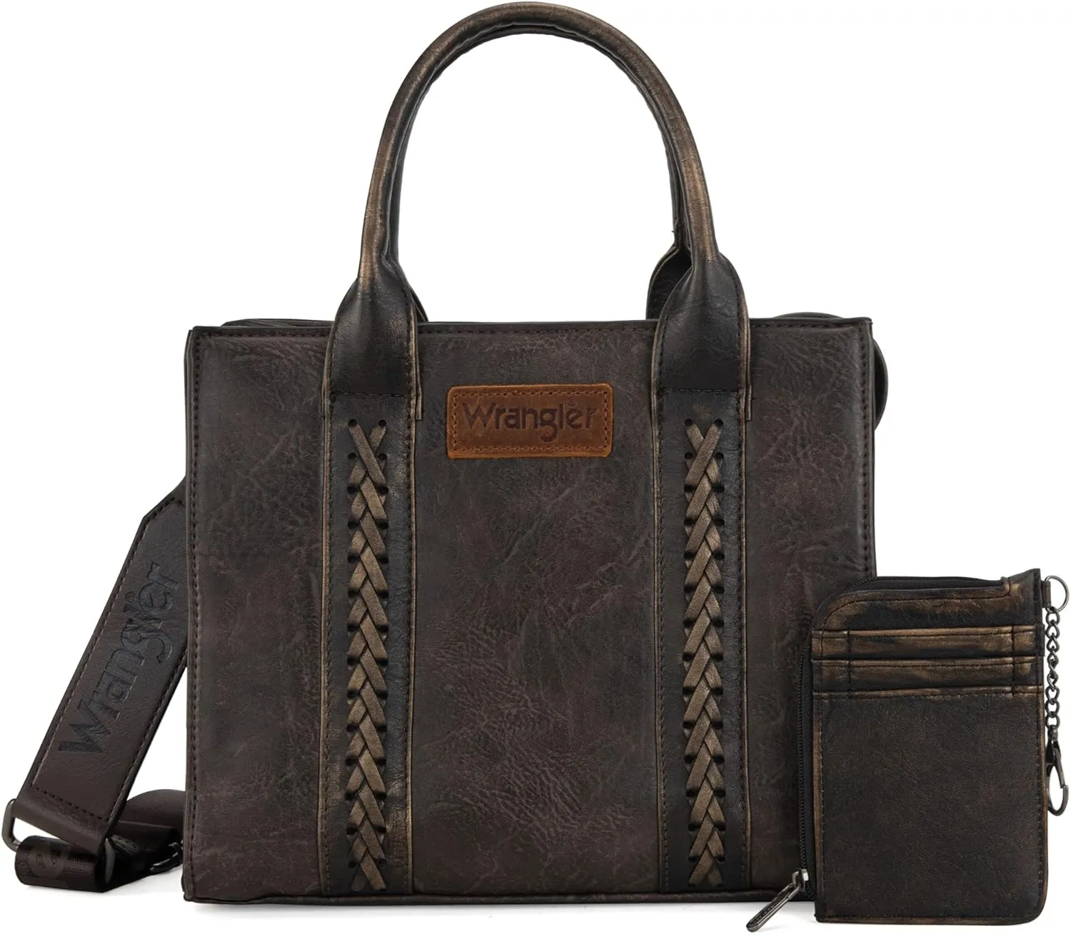 Wrangler Purse Medium Tote Bags for Women with Card Holder Wallet Satchel Top-handle Handbags