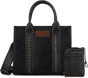 Wrangler Purse Medium Tote Bags for Women with Card Holder Wallet Satchel Top-handle Handbags