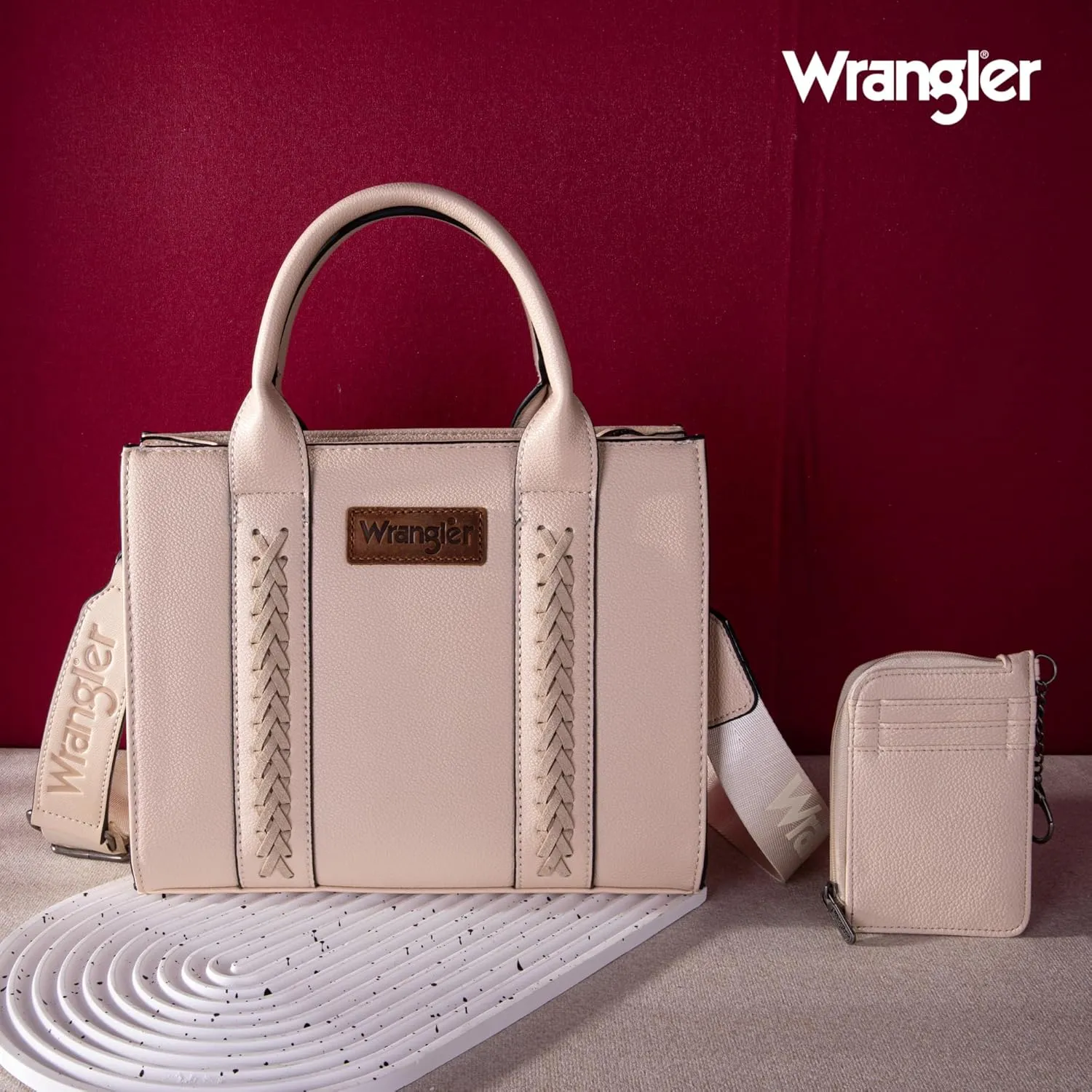 Wrangler Purse Medium Tote Bags for Women with Card Holder Wallet Satchel Top-handle Handbags