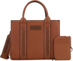 Wrangler Purse Medium Tote Bags for Women with Card Holder Wallet Satchel Top-handle Handbags