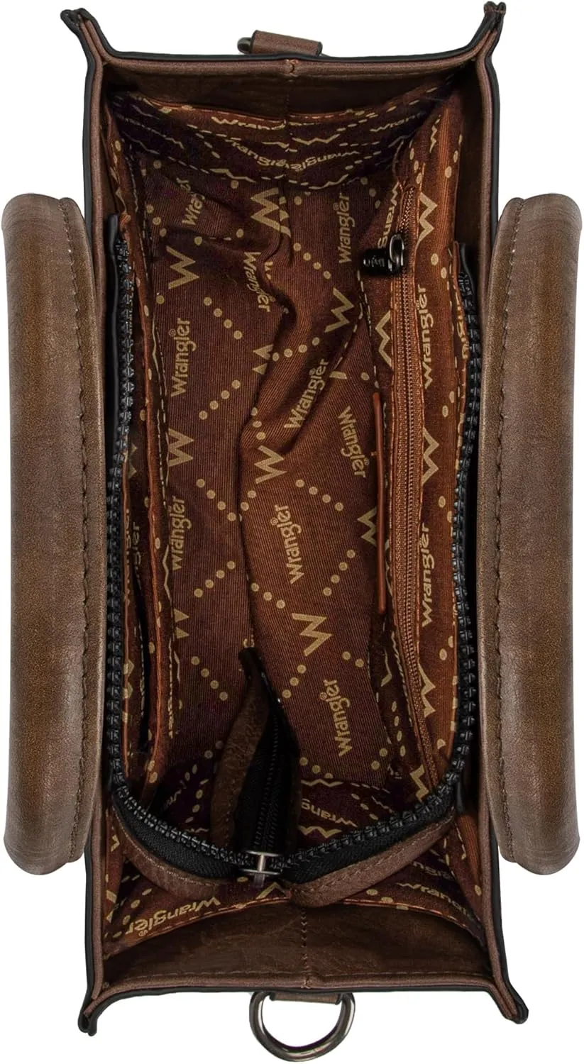 Wrangler Purse Medium Tote Bags for Women with Card Holder Wallet Satchel Top-handle Handbags