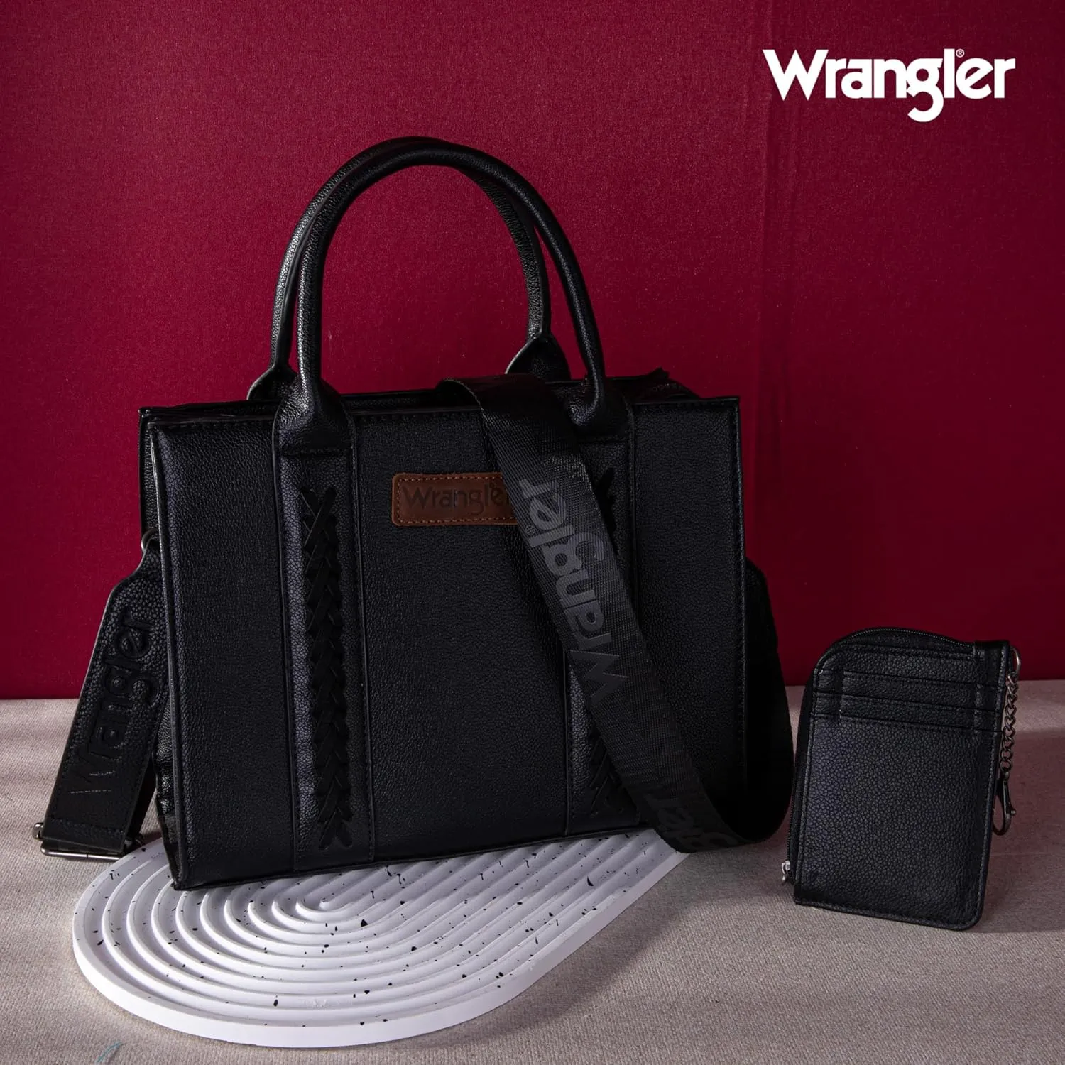 Wrangler Purse Medium Tote Bags for Women with Card Holder Wallet Satchel Top-handle Handbags