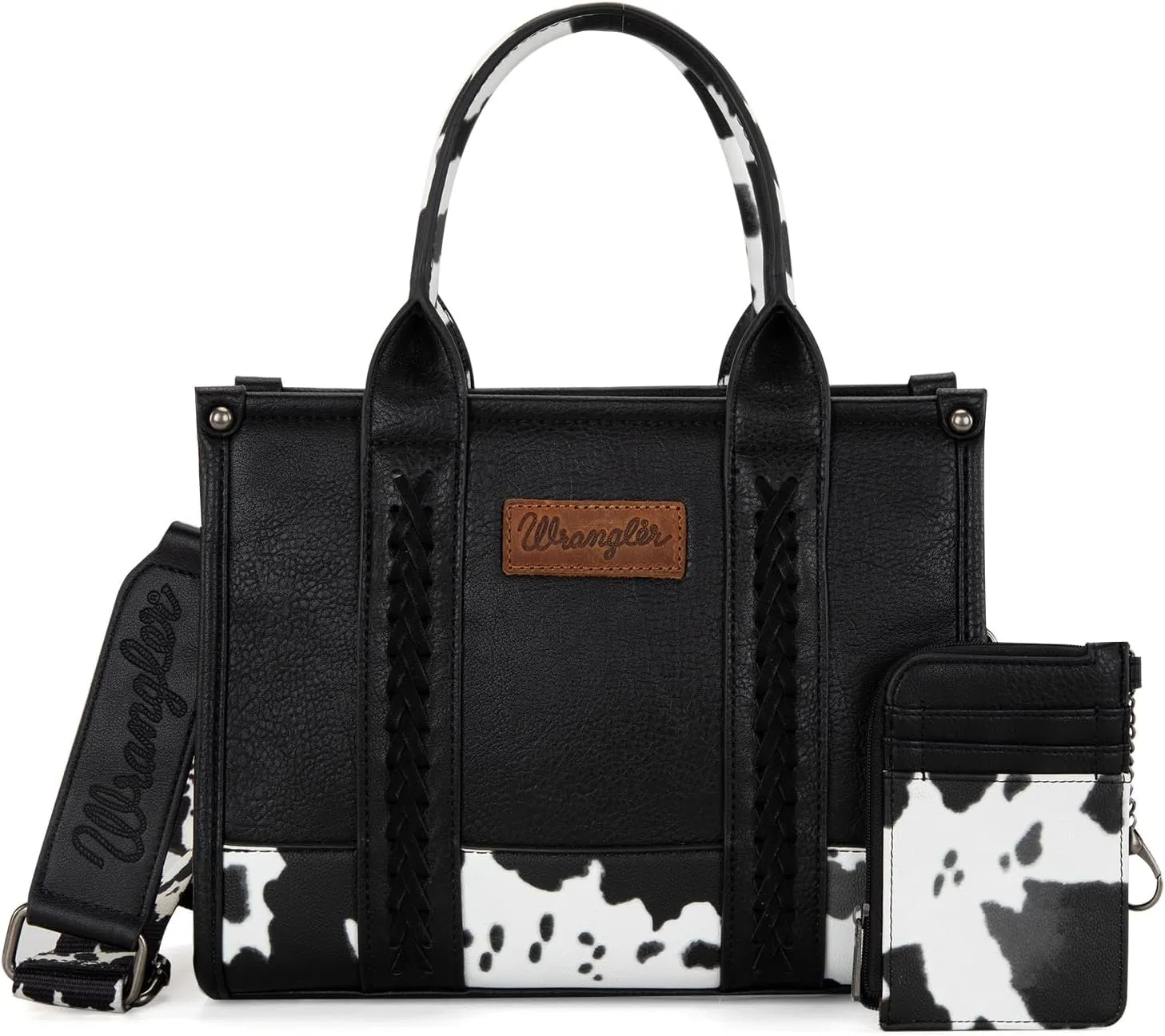 Wrangler Purse Medium Tote Bags for Women with Card Holder Wallet Satchel Top-handle Handbags