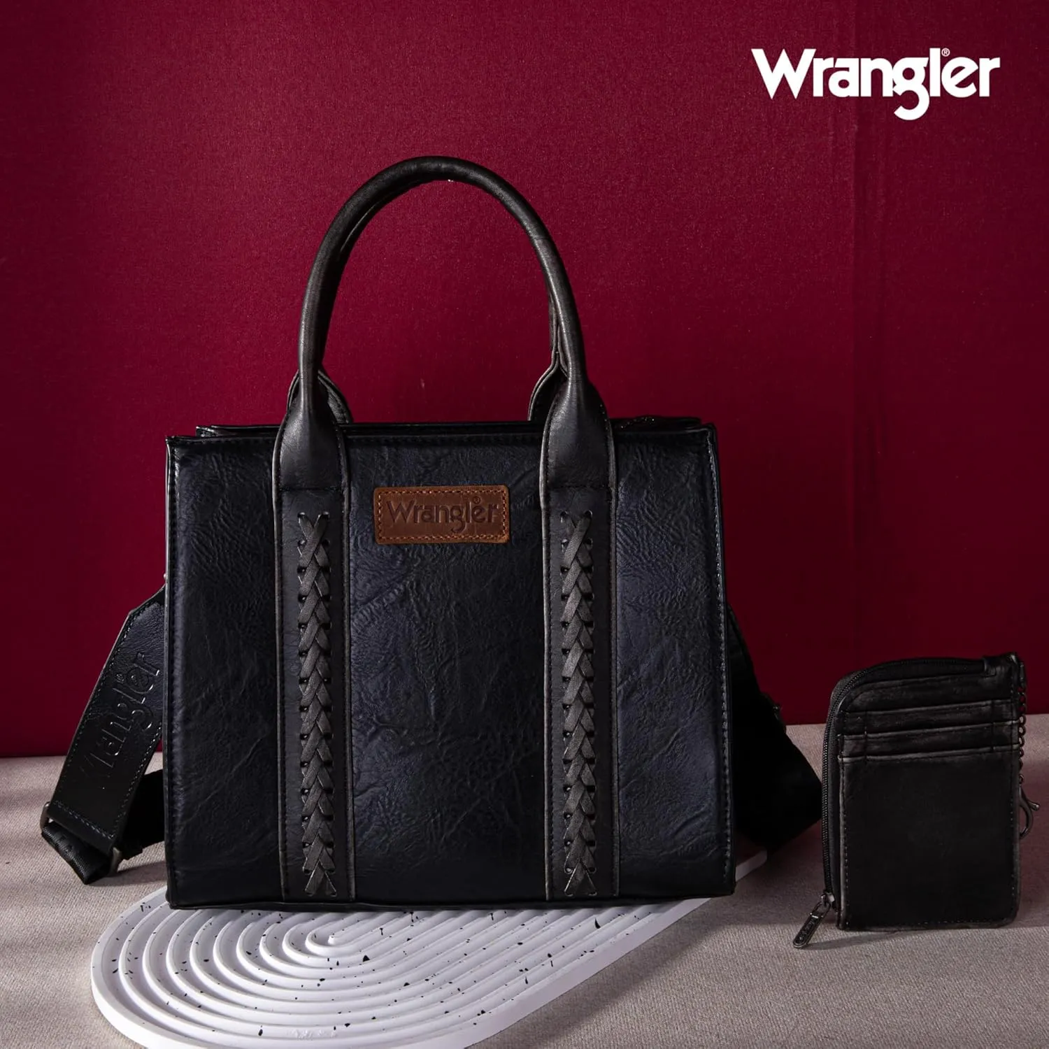 Wrangler Purse Medium Tote Bags for Women with Card Holder Wallet Satchel Top-handle Handbags
