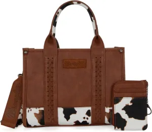 Wrangler Purse Medium Tote Bags for Women with Card Holder Wallet Satchel Top-handle Handbags