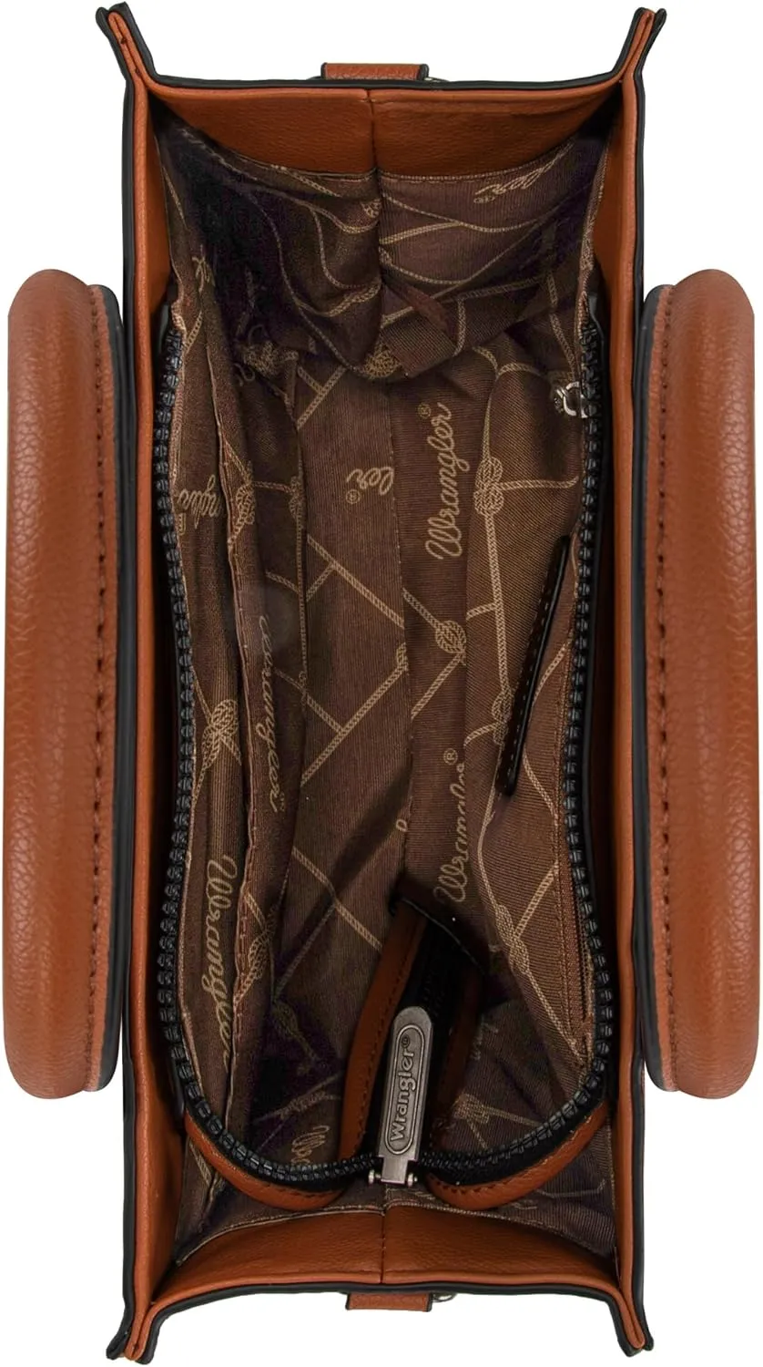 Wrangler Purse Medium Tote Bags for Women with Card Holder Wallet Satchel Top-handle Handbags