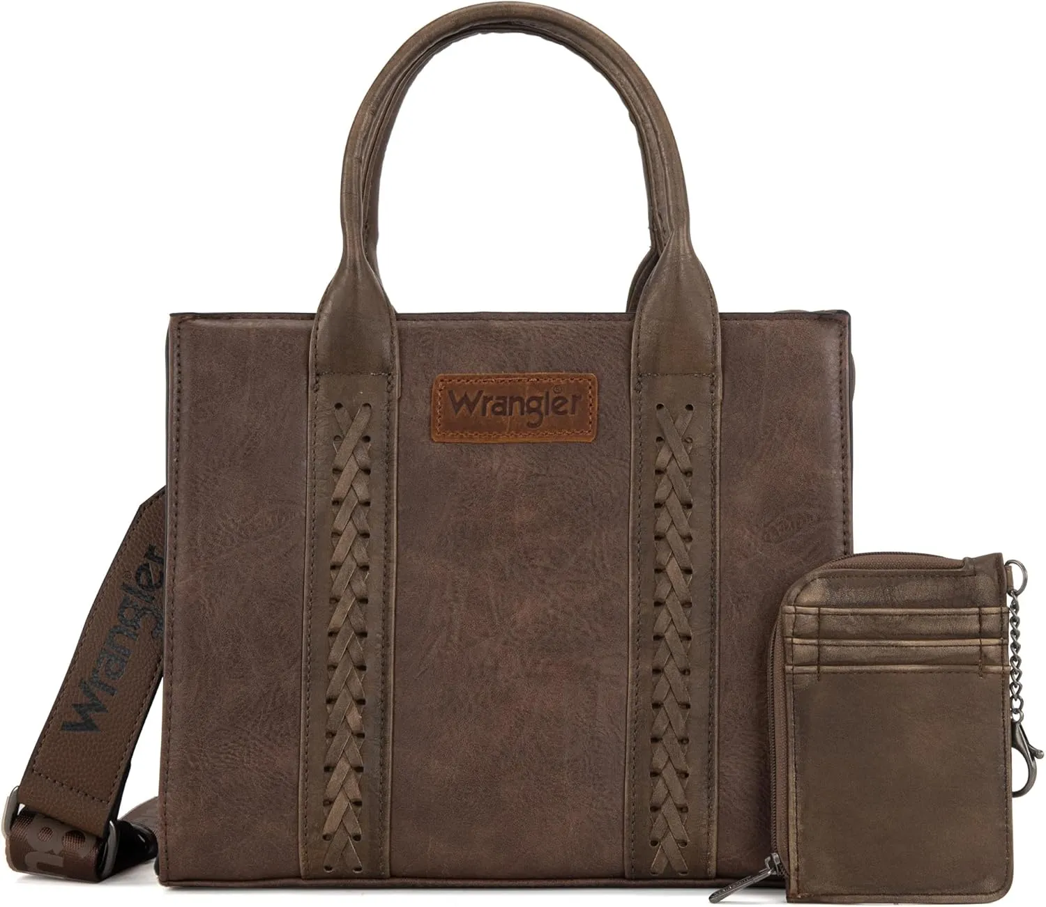 Wrangler Purse Medium Tote Bags for Women with Card Holder Wallet Satchel Top-handle Handbags