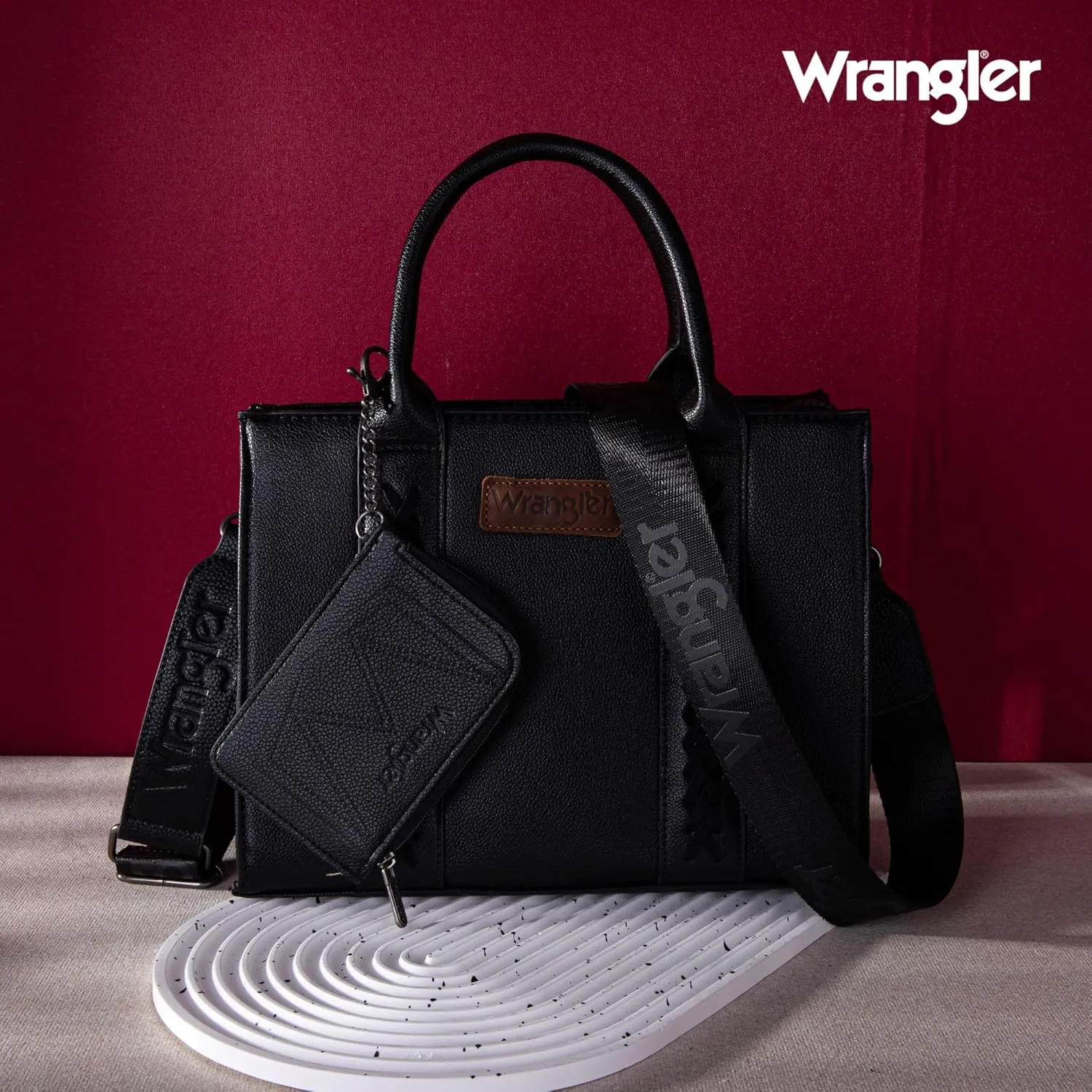 Wrangler Purse Medium Tote Bags for Women with Card Holder Wallet Satchel Top-handle Handbags