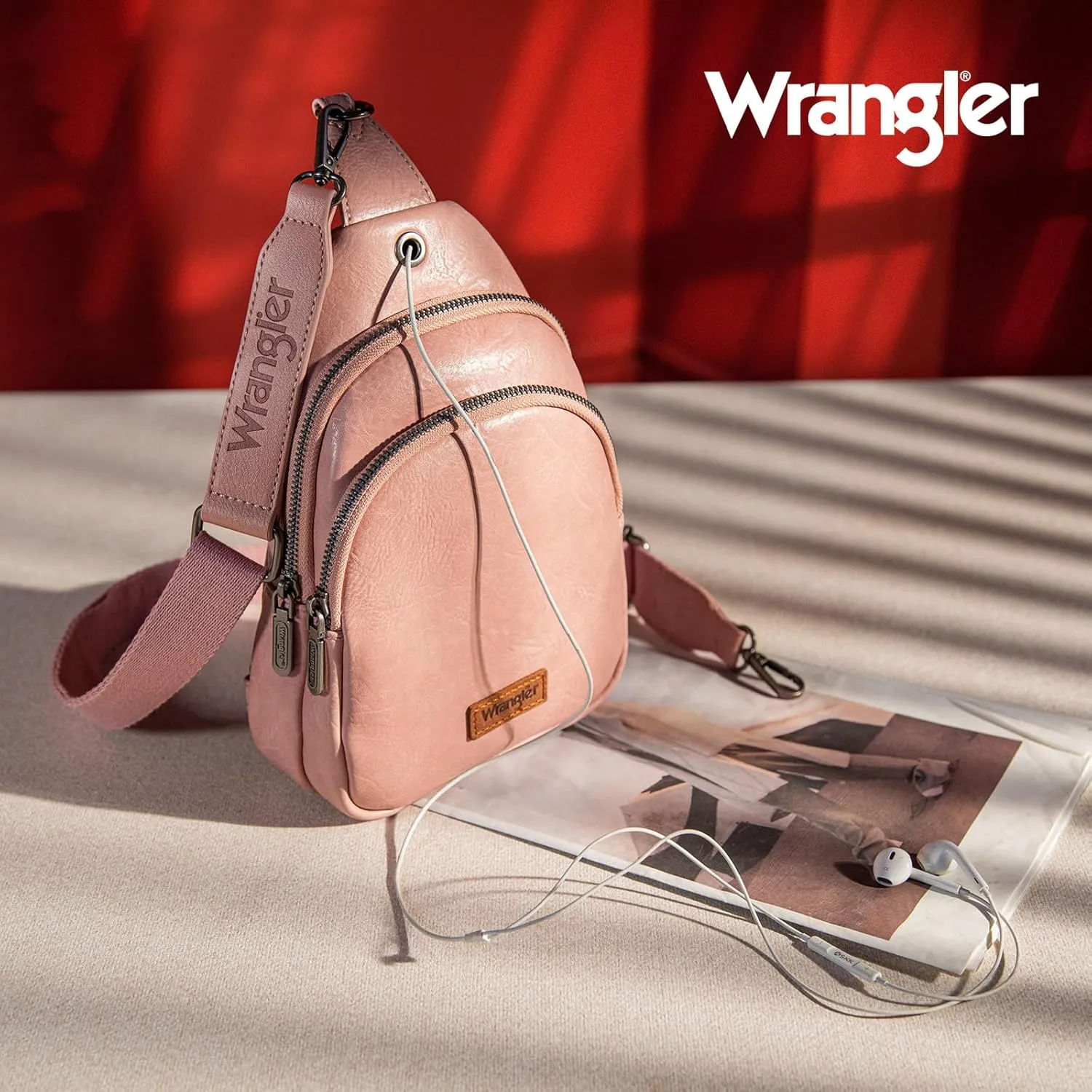 Wrangler Small Crossbody Sling Bags for Women Fanny Packs Chest Bag for Travel Gift