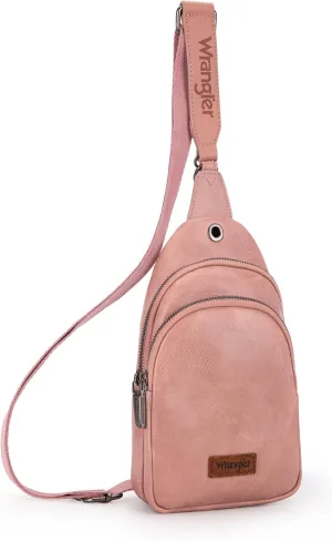 Wrangler Small Crossbody Sling Bags for Women Fanny Packs Chest Bag for Travel Gift