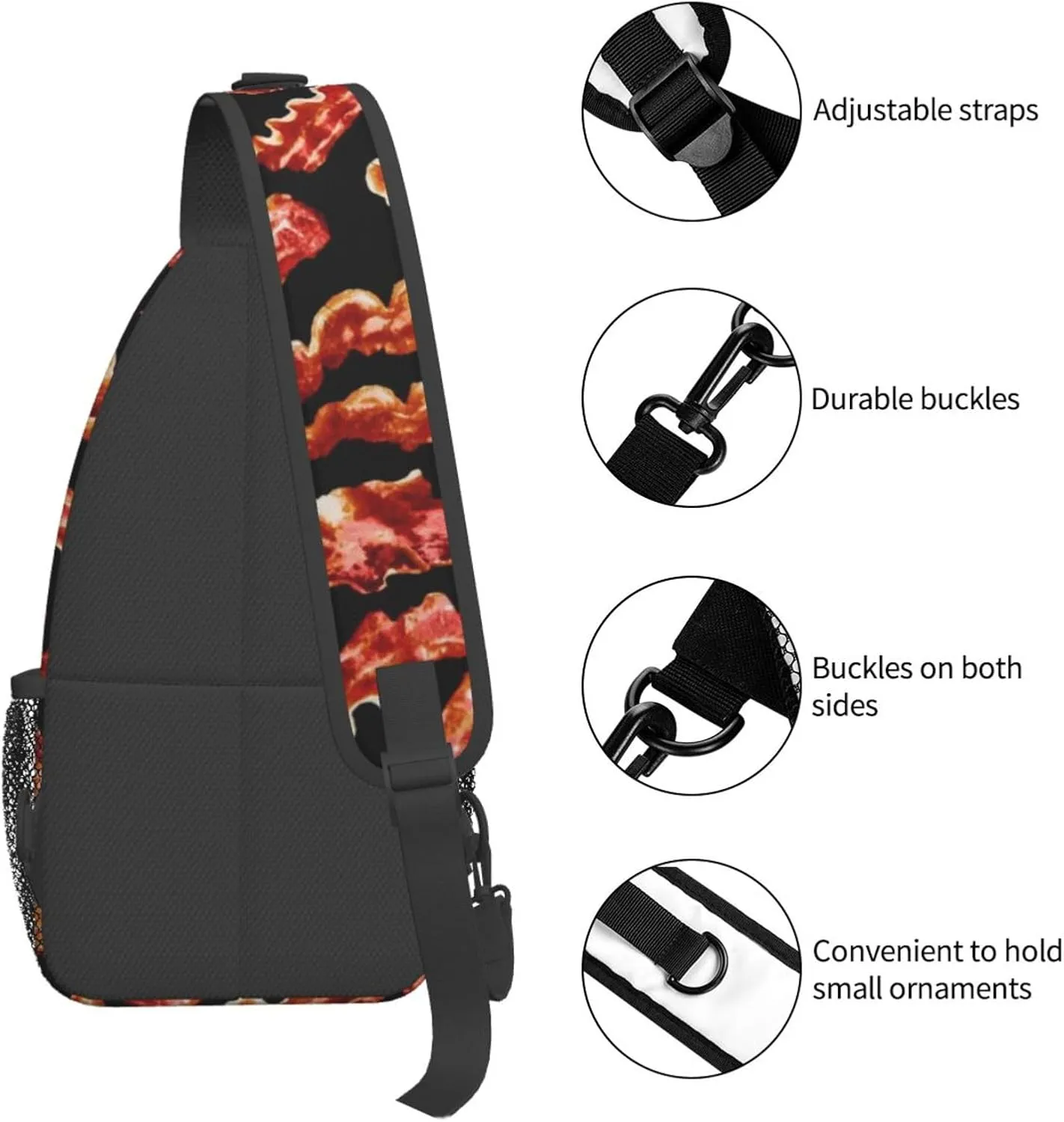 WURTON Programmer Programming Code Print Trendy Casual Daypack Versatile Crossbody Backpack Shoulder Bag Fashionable