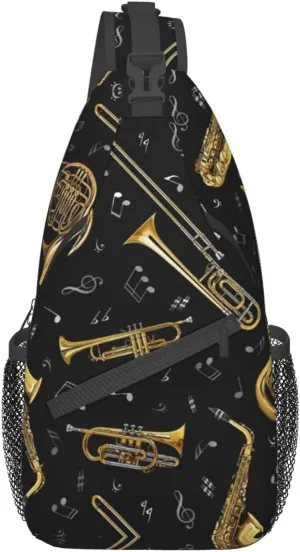 WURTON Sling Bag Math Formula Print Sling Backpack Crossbody Chest Bag Daypack For Hiking Travel