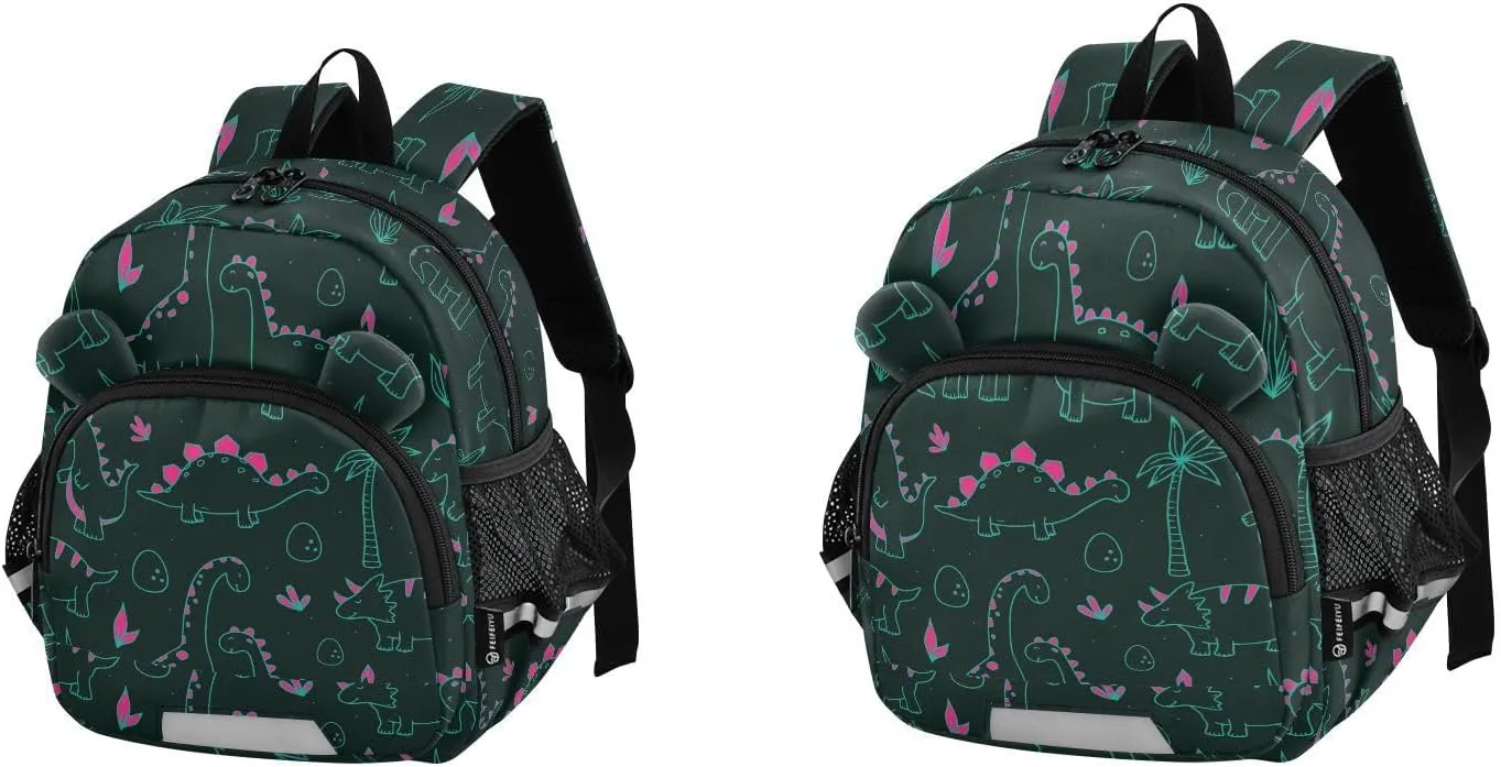 Wusikd Kids Backpack Cute Dinosaurs Toddler Bags Tropic Schoolbag for Girls Boys Kindergarten Student M