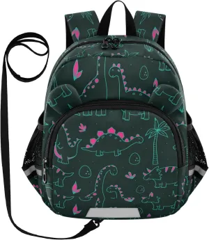 Wusikd Kids Backpack Cute Dinosaurs Toddler Bags Tropic Schoolbag for Girls Boys Kindergarten Student M