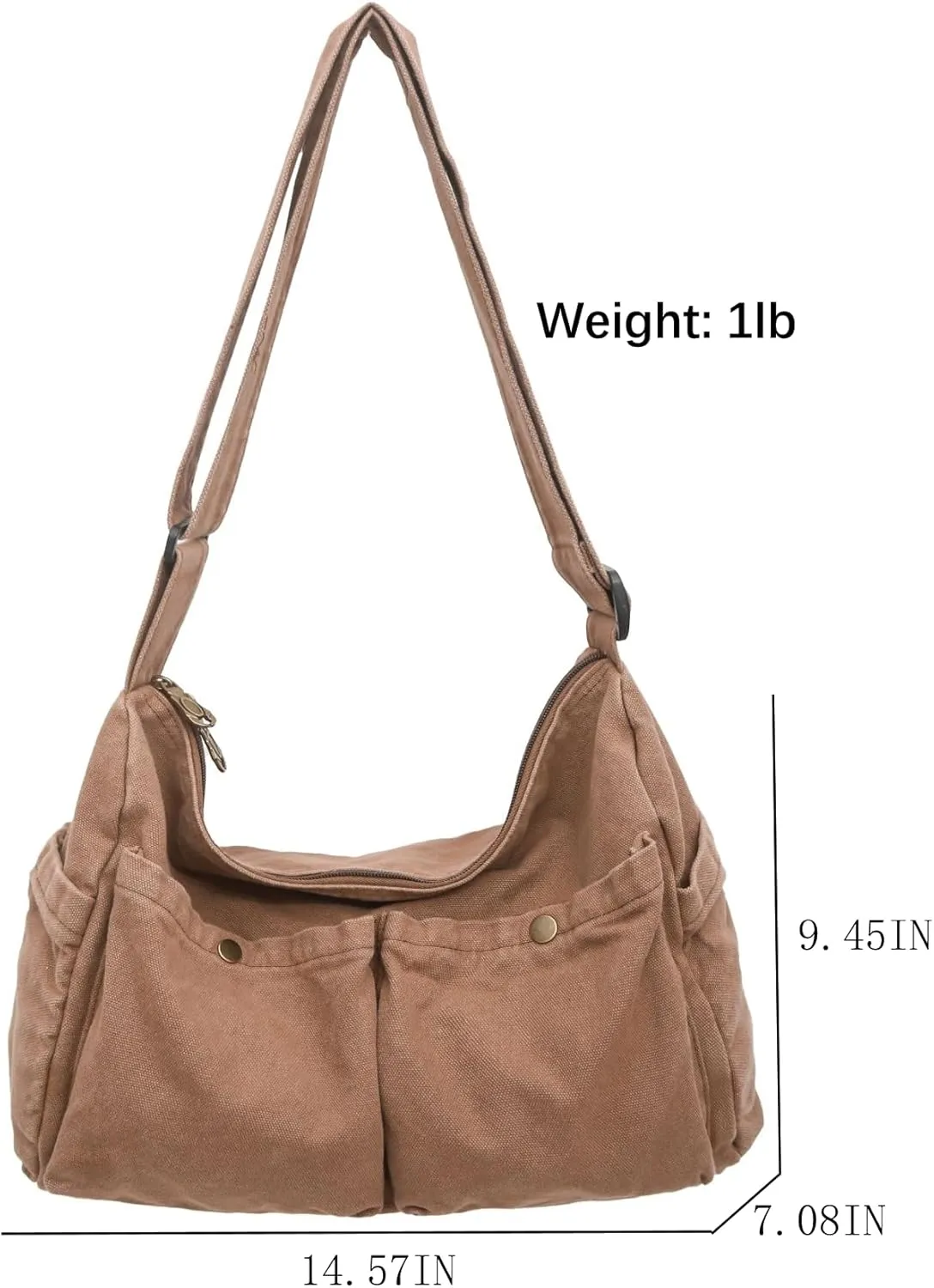 Wxnow Water Resistant Canvas Crossbody Bag Lightweight Large Messenger Bag Multi Compartment Organizer for Office Travel Daily Carry