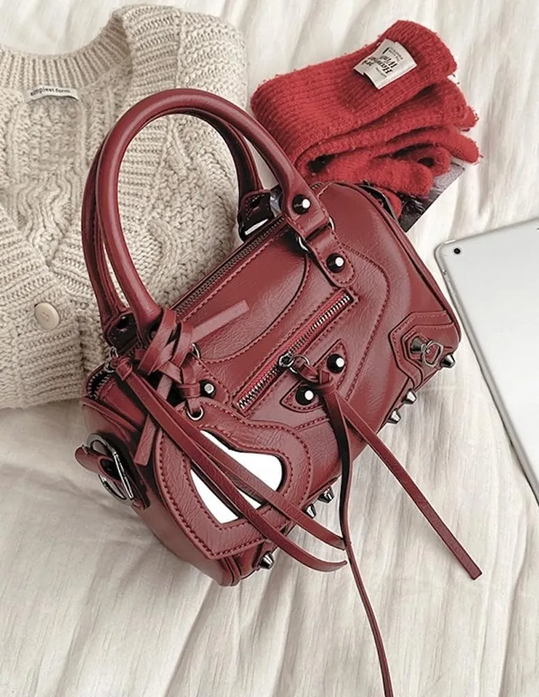 Y2k Crossbody Bags for Women Metal Punk Studs Rivet Y2k Accessories Bag Handbag 2000s Streetwear Y2k Stuff