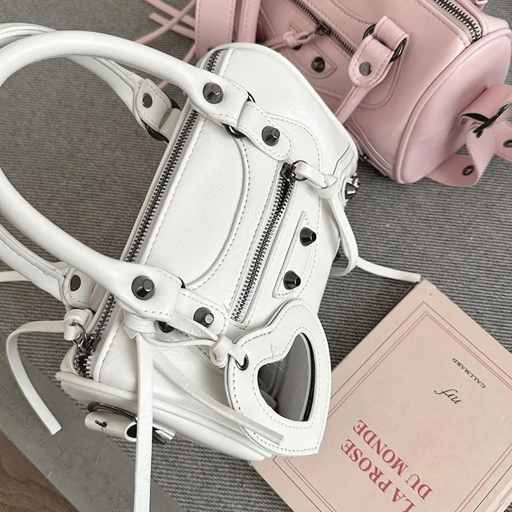 Y2k Crossbody Bags for Women Metal Punk Studs Rivet Y2k Accessories Bag Handbag 2000s Streetwear Y2k Stuff
