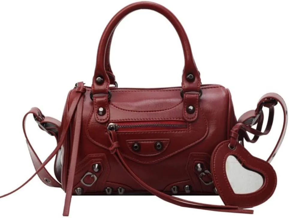 Y2k Crossbody Bags for Women Metal Punk Studs Rivet Y2k Accessories Bag Handbag 2000s Streetwear Y2k Stuff
