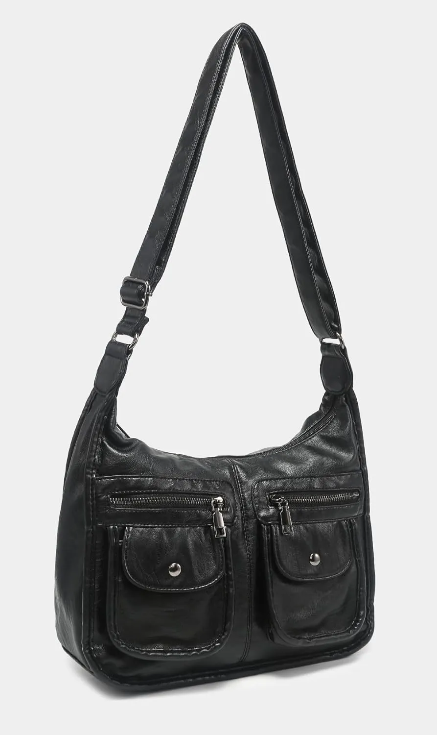 Y2k Crossbody Bags for Women Slouchy Tote Bags for Women Washed Color Motorcycle Bag Punk Shoulder Purse Satchel Handbag 2025