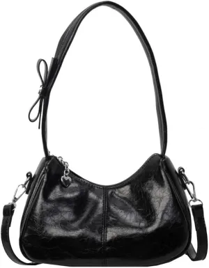 Y2k Shoulder Purse Womens Shoulder Bag Bow Bag Crossbody Bags Casual Purse Vegan Leather Bag Y2k Stuff