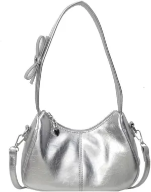 Y2k Shoulder Purse Womens Shoulder Bag Bow Bag Crossbody Bags Casual Purse Vegan Leather Bag Y2k Stuff