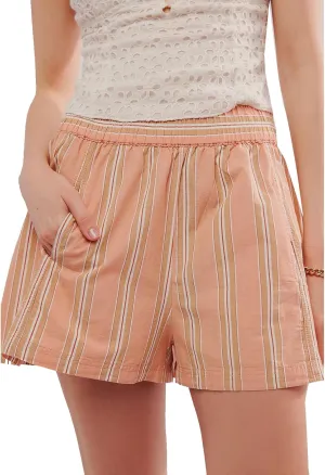 Y2k Striped Boxer Shorts Women High Waist Elastic Lounge Baggy Shorts Green White Striped Pajama Sleep Shorts