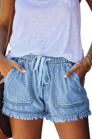 YOCUR Womens Lightweight Shorts Casual Baggy Trendy Short Pants Elastic Waist Drawstring Comfy Shorts