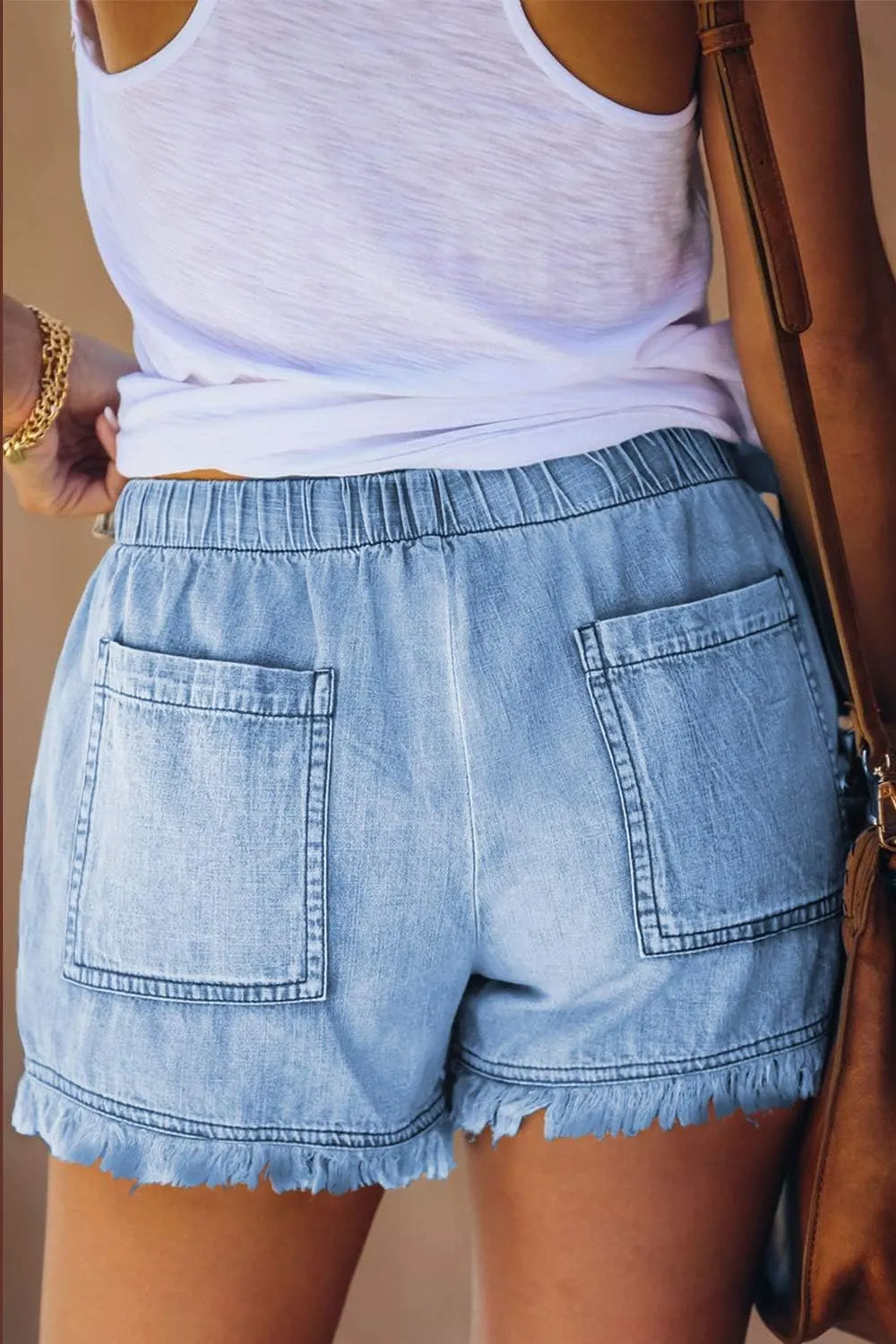 YOCUR Womens Lightweight Shorts Casual Baggy Trendy Short Pants Elastic Waist Drawstring Comfy Shorts