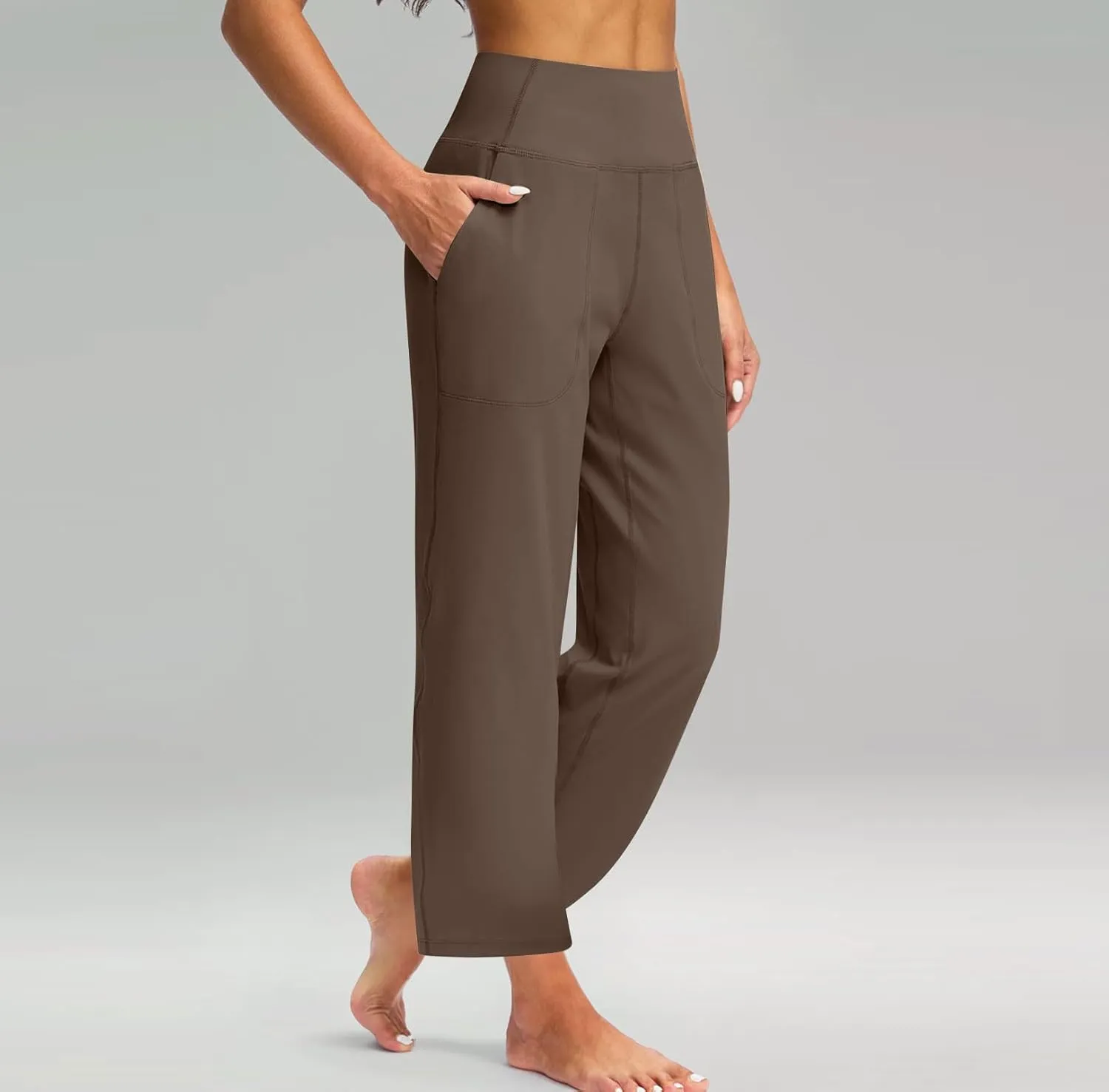 Yoga Pants for Women Elastic Waist Stretch Baggy Sweatpants Summer High Waist Workout Pants Wide Leg Pant 2025