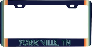 Yorkville Tennessee Car Metal License Plate Frame Retro Design