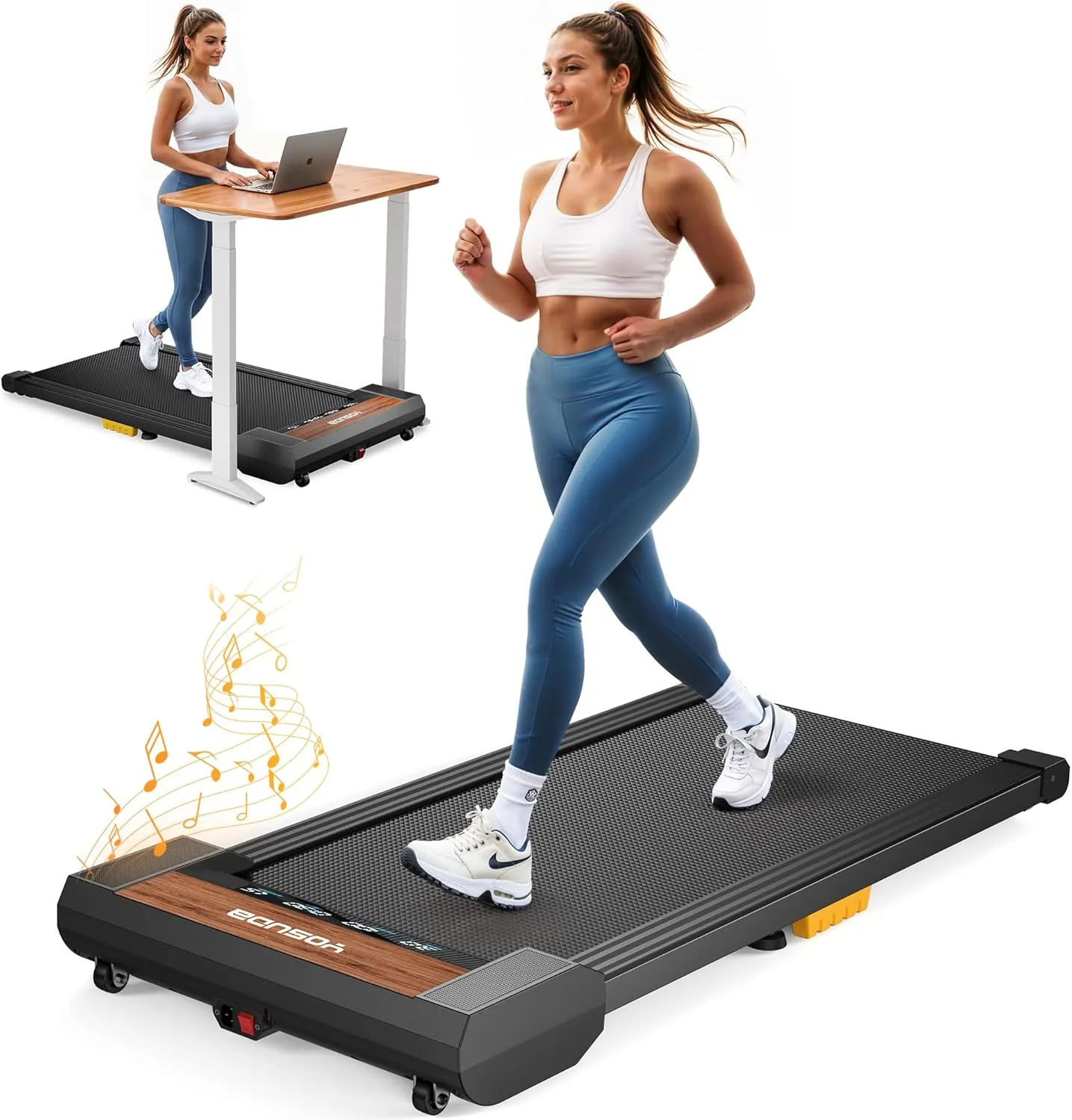 YOSUDA Walking Pad, Under Desk Treadmill, Treadmills for Home, 256LBS Capacity, 3 in 1 Portable Walking Pad