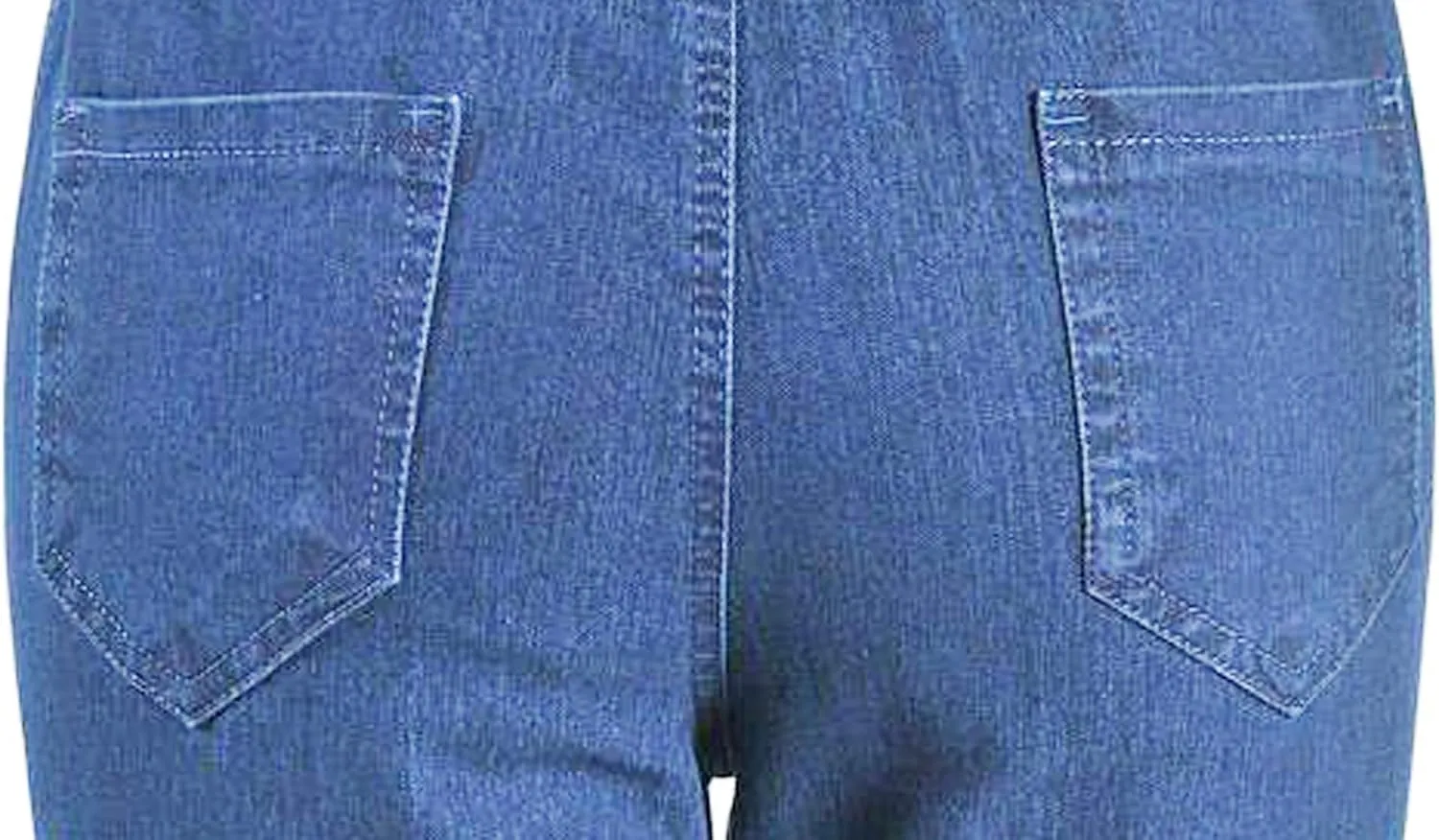 Youhan Women's Cotton Blend Denim Pants Casual Elastic Waist Pull On Jeans