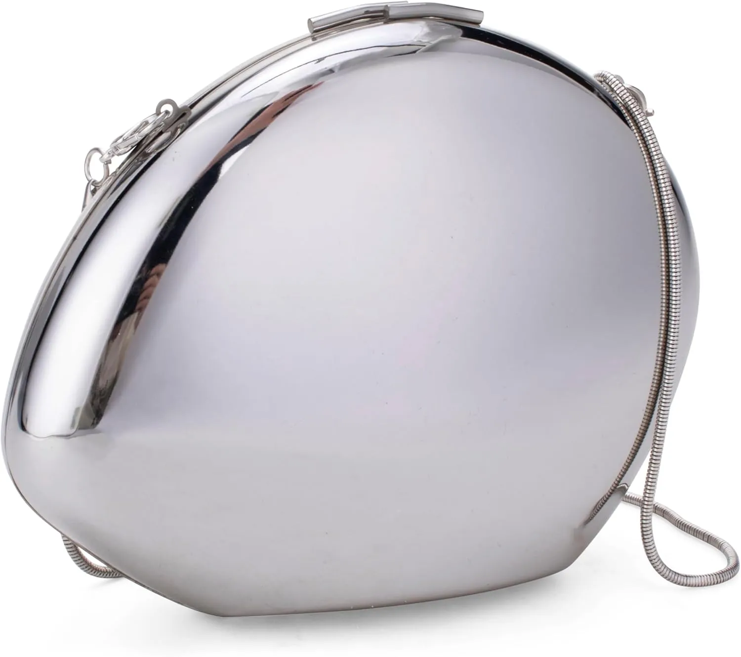 YYW Evening Clutch Purse for Women Metal Reflective Shoulder Bag Unique Handbag for Wedding Party Prom