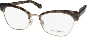 Zac Posen Livy Handmade American Designer Retro/Vintage Looks Heavy Upper Rim Eyeglass Frame/Glasses [53-18-135, tortoise]