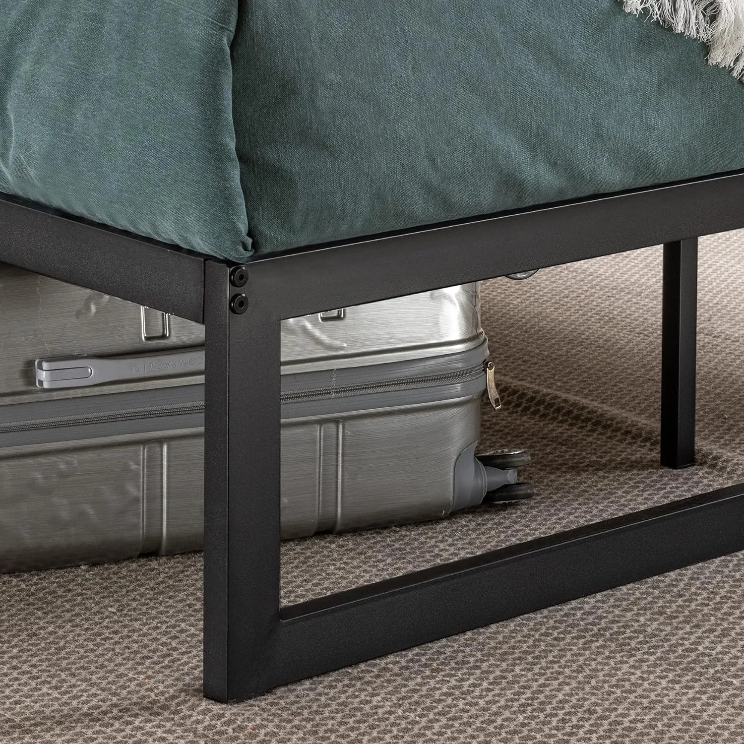 Zinus 10" Green Tea Memory Foam Mattress & ABEL Metal Platform Bed Frame, King