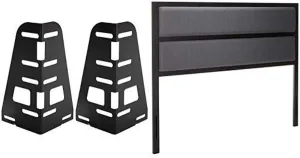 Zinus Headboard Bracket, Set of 2 Jessica Modern Studio Upholstered Metal Headboard, Queen