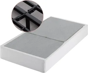 ZINUS No Assembly Metal Box Spring 9 Inch White Mattress Foundation, Sturdy Metal Structure, Twin