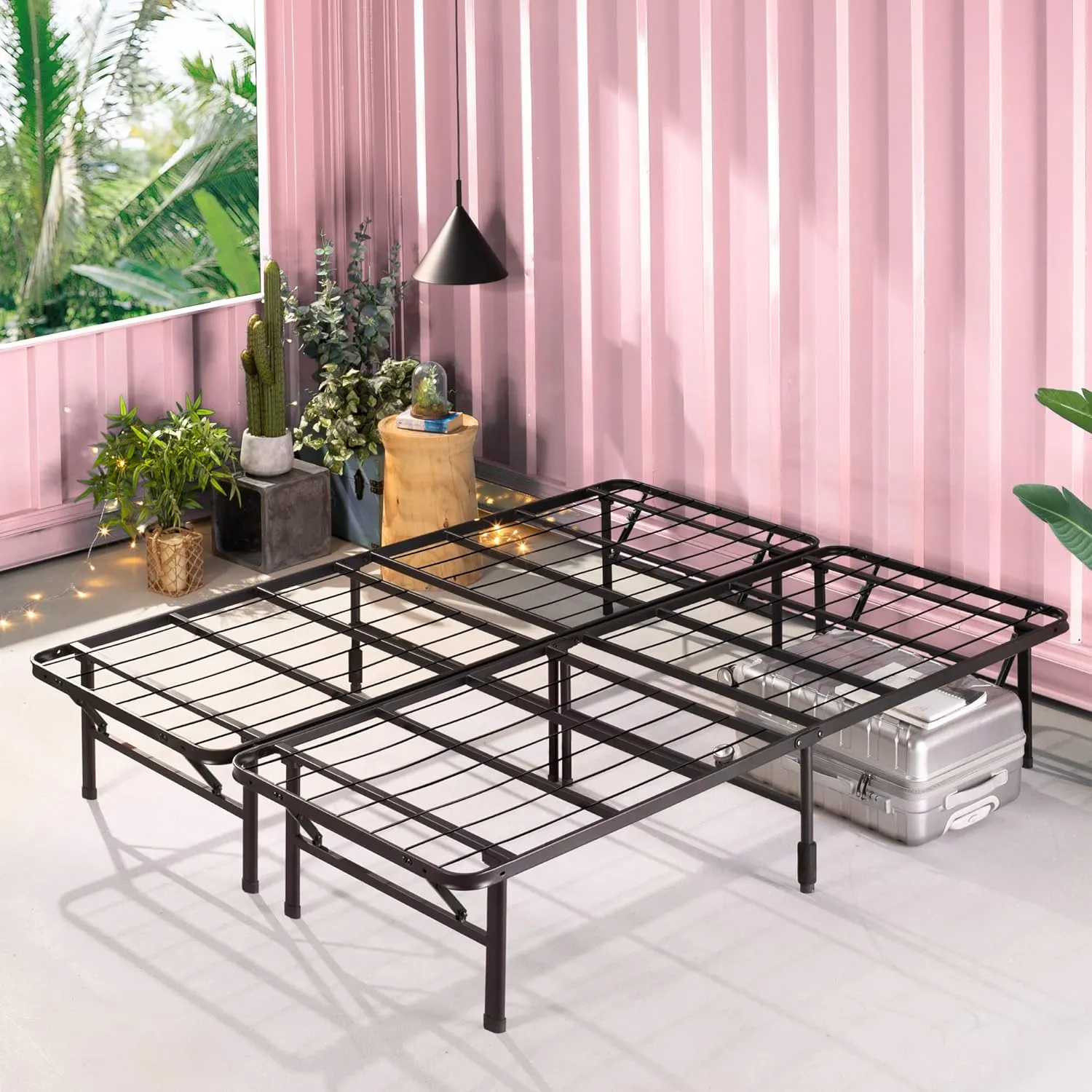 ZINUS SmartBase Tool-Free Assembly Mattress Foundation, 14 Inch Metal Platform Bed Frame, No Box Spring Needed, Sturdy Steel Frame, Underbed Storage, Queen